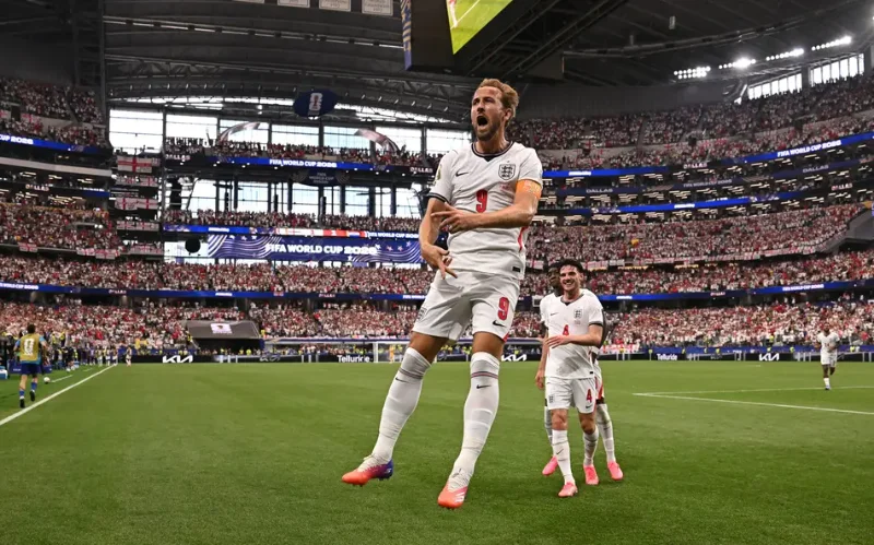 Harry Kane comemorando gol