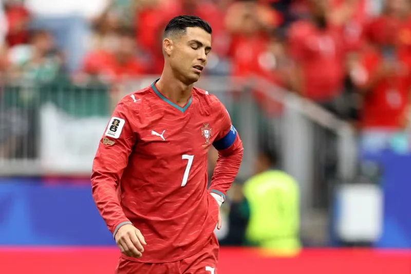 Cristiano Ronaldo triste pelo resultado