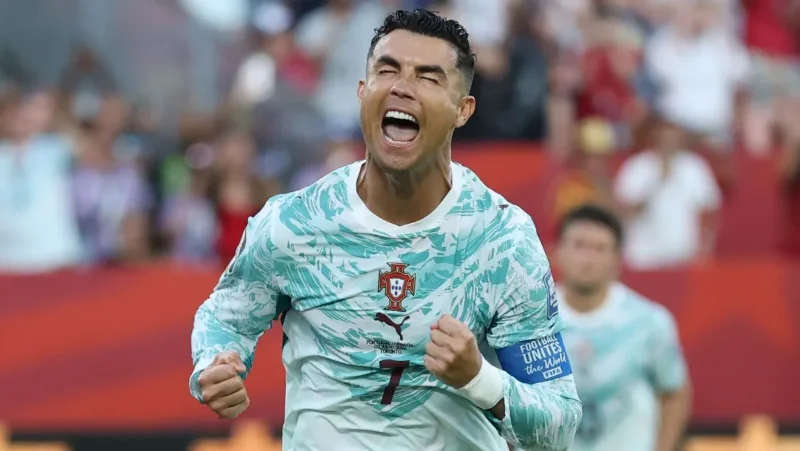 Cristiano Ronaldo Portugal Copa Croacia comemorando Gol