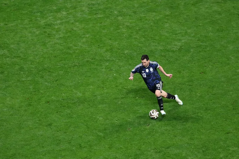Messi no jogo contra a Inglaterra na Copa do Mundo 2026