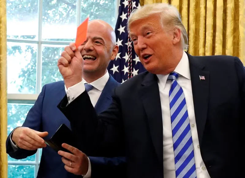 Gianni Innfantino com Donald Trump presidente dos Estados Unidos